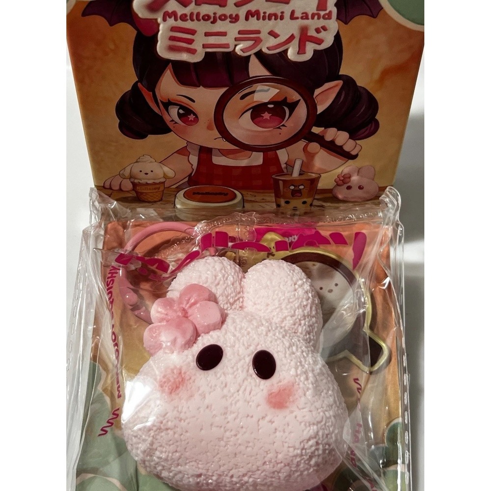 MelloJoy Mini Sakura Bunny Pink Tiny Small Squishy Stress Relief Dry Yogurt NIB